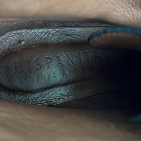 Hispanitas Black Leather Wedge Ankle Boot Booties Size 39.5 US 8.5 - 9 - Picture 7 of 10